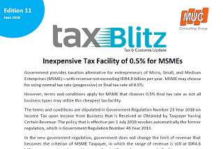 Inexpensive Tax Facility of 0.5% for MSMEs